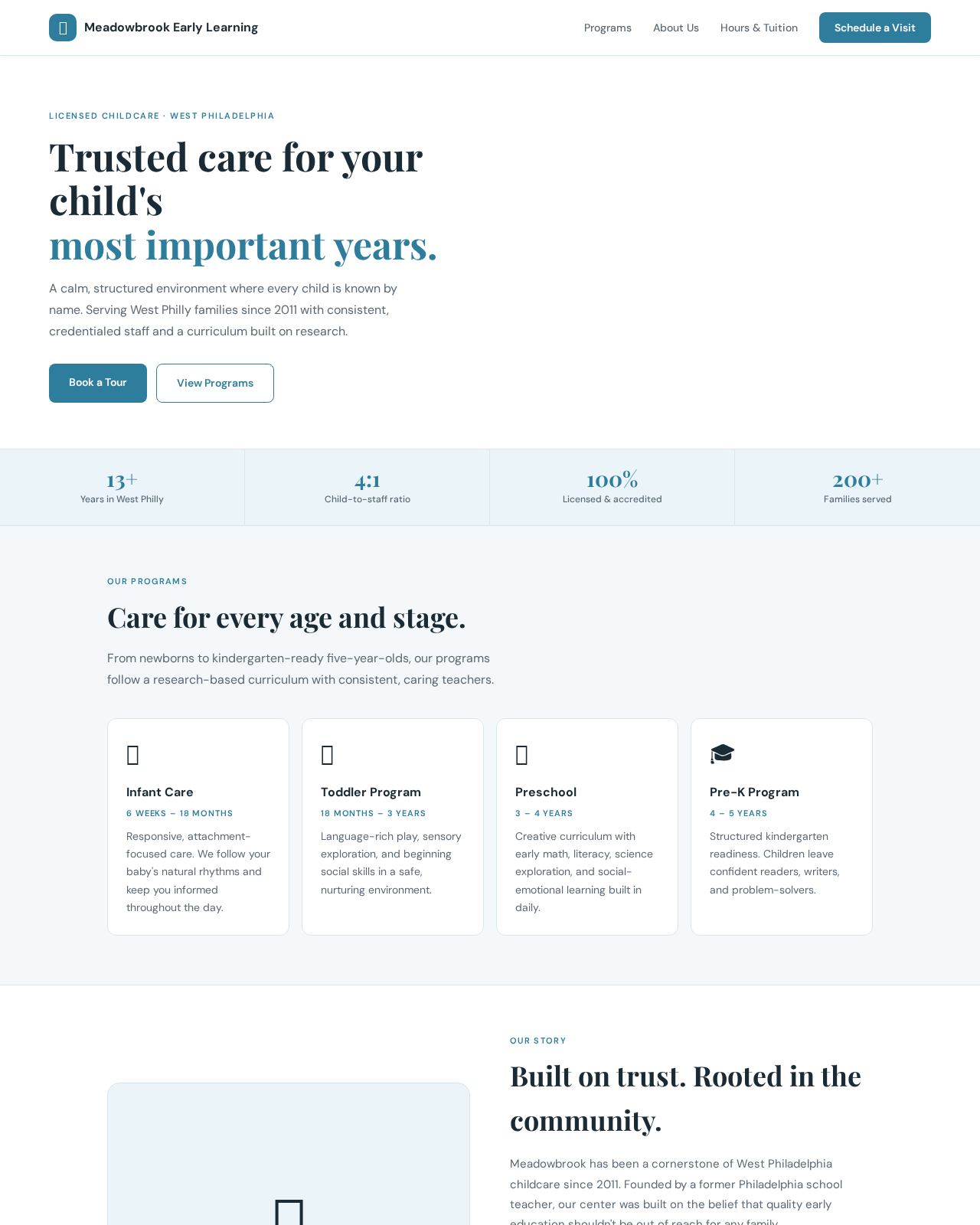 Calm & Trustworthy website mockup